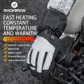 ROCKBROS Winter Electric Heating Gloves Constant Temperatured Motorcycle Skiing Gloves Waterproof Comfortable Full Finger Touch Screen Cycling Gloves. 