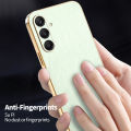 tzmar for Samsung Galaxy A56 5G Silk Pattern Luxury Electroplated Gold Phone Case Shockproof Protection Back Hard Cover. 