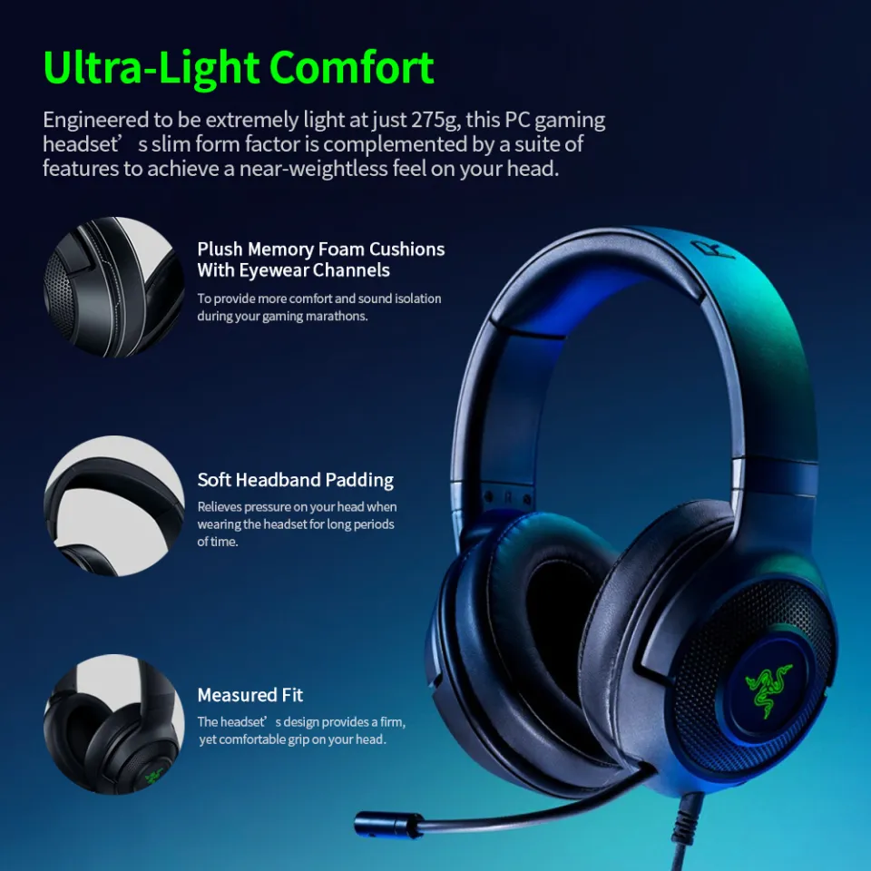 Razer Kraken X-USB Gaming Headset Earphone Surround Sound
