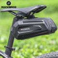 ROCKBROS 1.5L Hard Shell Bike Bag Rainproof Reflective MTB Bicycle Bag Cycling Portable Hang Light Saddle Seatpost Rear Panniers. 