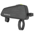 ROCKBROS Bicycle Triangle Front Tube Bag 1.1L Reflective Frame Front Top Tube Cycling Bag. 
