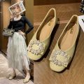 IZXX High quality Fashion korean doll on sale Platform Slip On Shoes low cut flat pointed rubber women PU Leather Work ladies Lazy office shoes for woman original brand latest 2023 new style #D4005. 