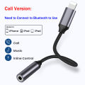 BlueWow Lightning to 3.5mm Jack AUX Phone Cable for iphone 11 pro max 3.5mm Lightning Headphones Audio Adapter Splitter for iphone 09UL. 