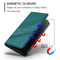 lthmy for Motorola Moto E20  / E30  / E40 Slim Leather Case Flip Wallet Cover with Card Holder Magnetic Closure Stand Case. 
