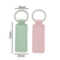 St.kunkka 1Pcs PU Leather Keychain Colorful Elegant Keychain Making for DIY Keychain Souvenirs. 