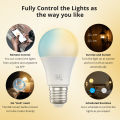 WOOLLEY WiFi LED Dimmable 9W E27 Light Multicolor Bulb eWek APP Voice Group Control Smart Lamp.