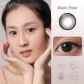 \12304; Black&Gray Series】Magister Colored Black Gray 1Pair Beautiful Soft Lens Big Eye Doll Contact Lenses with Case. 