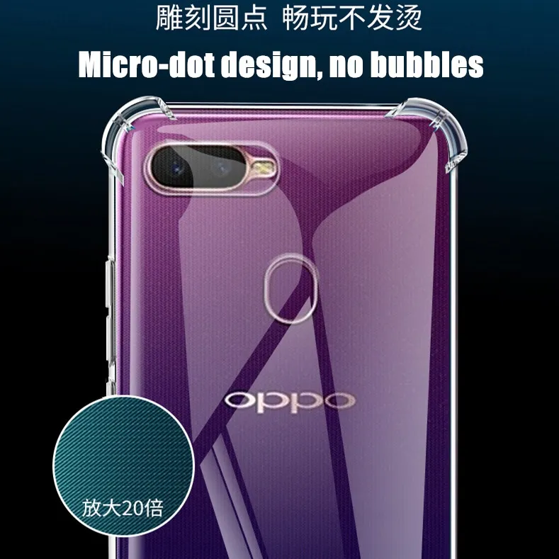 SHIEID Cover Per OPPO F9 In Vetro Temperato E Gomma, Rosso, Custodia Sottile Con Effetto Marmo, Antiscivolo E Antiurto, Protezione Completa - 4