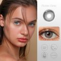 \12304; Black&Gray Series】Magister Colored Black Gray 1Pair Beautiful Soft Lens Big Eye Doll Contact Lenses with Case. 