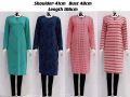 Muslimah Corak Sleeve Long Shirt Blouse Labuh Cotton. 