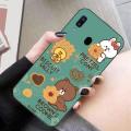 For Samsung Galaxy A20 Back Cover Case Fashion Brown Bear Soft Silicone Shockproof Camera Lens Protector Phone Cases. 