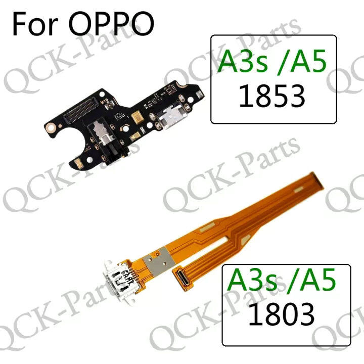 USB Charger Charging Board For OPPO A3S A5 1803 1853 with Microphone Flex cable Replacement Parts