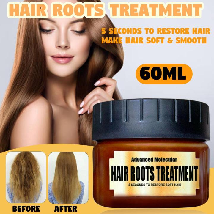 60ml Advanced Highquality Molecular Hair Roots Treatment Hair Mask 5 Seconds Repair Damaged Repair Return Bouncy Hydrating Oil -