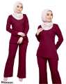 BLOUSE SELUAR SET WARDA FIT CUTTING NURSING FRIENDLY BU SUIT MUSLIMAH. 