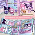 【Clearance Markdowns】 Sanrio Melody Cinnamoroll Kuromi's Halloween Candy Dress Up Party diy Quiet Book Girl's Paper Doll. 