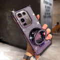 xprmy for infinix Note 50S 5G Luxury Glitter Bling Bracket Plating Case Gradient Four Corner Anti-drop Soft Silicone TPU Phone Cover Shell.