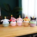 New Sanrio Happy Kawaii LED Cinnamon Roll Kuromi Melody Cartoon Filled Animal Plush Pendant Doll Creative Cute Cake Singing Toy Children's Birthday Gift. 