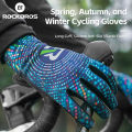 ROCKBROS Cycling Gloves Warm Fleece Long Finger MTB Road Bike Unisex Anti-slip Stretchy Extended Wristband Autumn Winter Bicycle Equipment. 