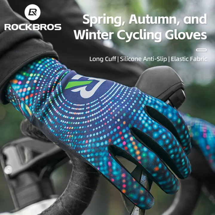 ROCKBROS%20Cycling%20Gloves%20Warm%20Fleece%20Long%20Finger%20MTB%20Road%20Bike%20Unisex%20Anti-slip%20Stretchy%20Extended%20Wristband%20Autumn%20Winter%20Bicycle%20Equipment%20-%20Image%202