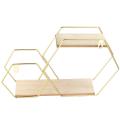 Modern Iron HOT SELL New Stand Mount Wall Hang Shelf Receiving Frame Holder Home Decoration - golden. 