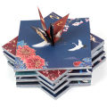 【ALLGOOD】70pcs/set Chinese Style Tide Crane Origami Square Color Paper Printing Children's DIY Handmade Paper Scrapbooking Decoration. 