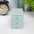3 Layer Stationery Drawer mini desktop storage box multi-layer cosmetics finishing box office stationery storage box - Three layers of blue. 