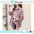 Dreamtale Women Checkers Casual Shirt Button Long Sleeve Blouse Top WCO088. 