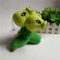 15cm Plants Vs Zombies Figures Doll Three head PeaShooter Plush Peashooter Stuffed Toys. 