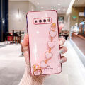 For Samsung Galaxy S10 Plus Back Cover with 3D Love Heart Wristband Chain Fashion Bracelet Shiny Plating Phone Case Soft Silicone Bumper Protective Cover. 