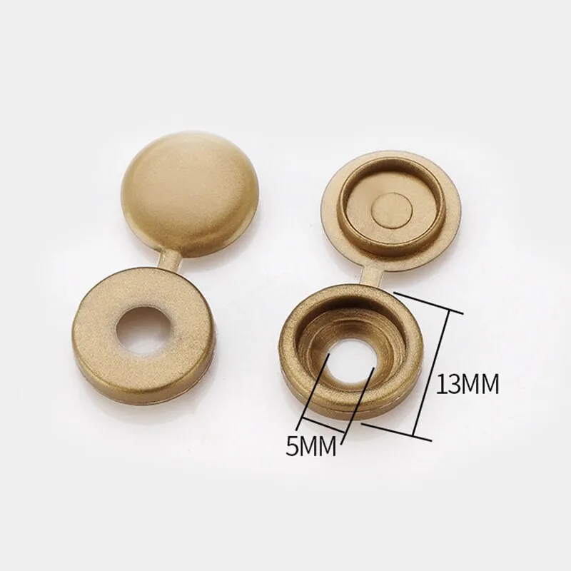 Black Hinged Screw Covers, Hinge Snap-Caps