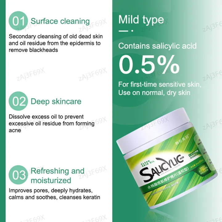 55%20pcs%20Soft%20Touch%20Pads%20Green%20Salicylic%20Acid%20Cotton%20Sheets%20Acne%20Repellent%20Shrink%20Pore%20Removal%20Blackhead%20Mask%20Salicylic%20acid%20cotton%20tablets%20-%20Image%206