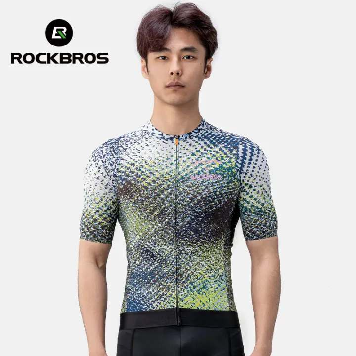 ROCKBROS%20Qunature%20Male%20Cycling%20Jersey%20Gradient%20Phantom%20Short%20Sleeve%20Shirt%20Co-Branded%20LOGO%20Cycling%20Top%203%20Pockets%20And%20Smooth%20YKK%20Zipper%20Cycling%20Wear%20Sport%20Clothing%20-%20Image%202
