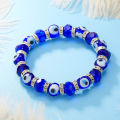 Turkish Bracelets Blue Evil Eye Bead Men Women Handmade Female Charm Bracelet Elastic Couple Lucky Jewelry. 