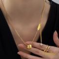UNIQUE Simple INS Ladies Pendant Necklace Korean Style HOT Rantai Leher Kalung Loket Sale Jewelry Set Accessories Gift. 
