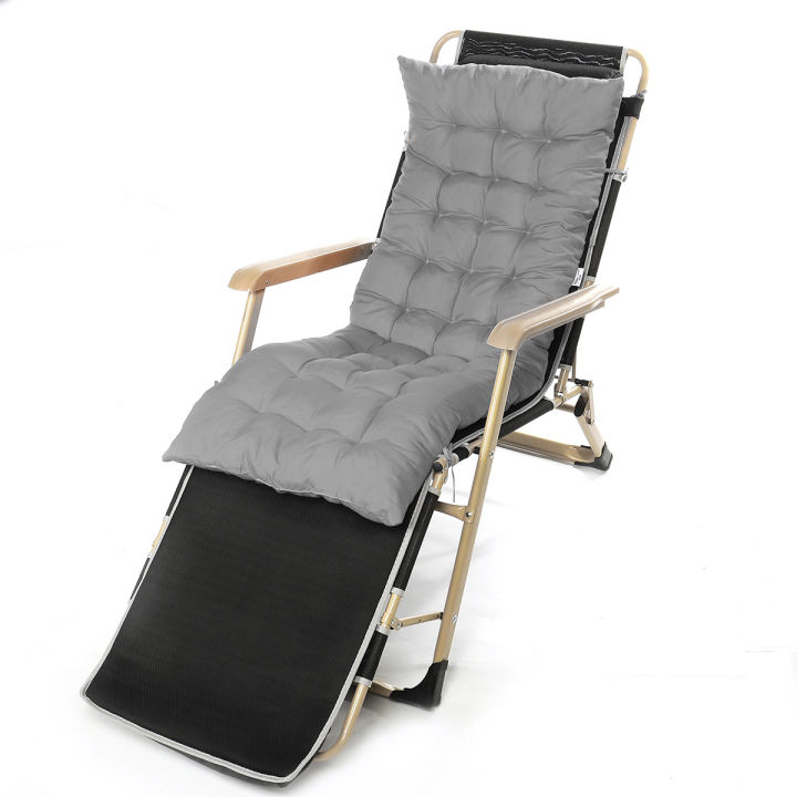 50INCH%20Deck%20Chair%20Cushion%20Garden%20Bench%20High%20Back%20Chaise%20Lounger%20Rocking%20Pad-Grey%20-%20Image%203