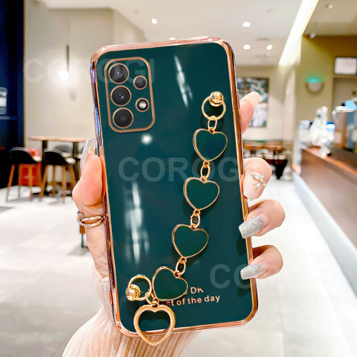 For%20Samsung%20Galaxy%20A32%204G%20Back%20Cover%20with%203D%20Love%20Heart%20Wristband%20Chain%20Fashion%20Bracelet%20Shiny%20Plating%20Phone%20Case%20Soft%20Silicone%20Bumper%20Protective%20Cover%20-%20Image%202