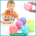 Mumystation 6Pcs Rubber Hand Ball Baby Tactile Senses Toys Newborn Teether Squeeze Bell Toy Set Bath toys. 