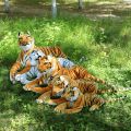 KIDOO 30cm - 60cm Plush Toy Simulation Life Doll Tiger Pillow Patung Harimau Zoo Stuffed Toys. 