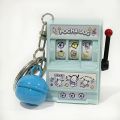 【HBESTY】 Kawaii Sanrio Casino Game Console KeyChain Melody Cinnamoroll Kuromi Cute Fashion Mini Simulation Turn hine Keychain Toy Gift. 