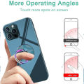 Diamond Cell Phone Ring Holder Stand Transparent Finger Grip Clear 360° Degree Rotation Kickstand Compatible iPhones. 