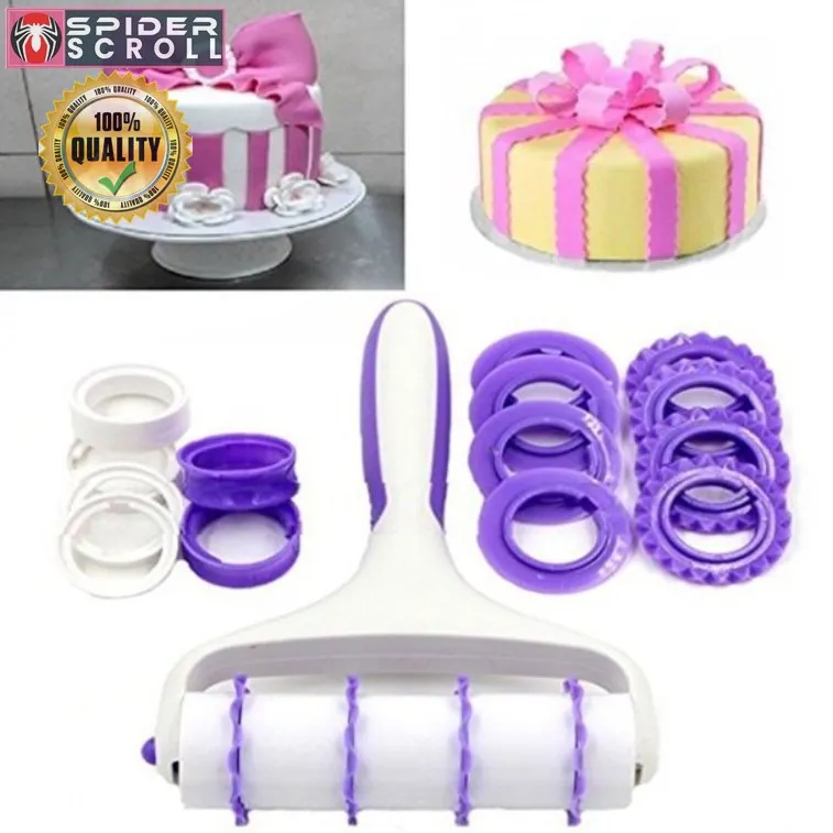 Rouleau Décoratif Pour Fondant Et Pâte à Sucre - Crée Des Rubans Et Motifs En Relief Pour Décorer Tes Gâteaux