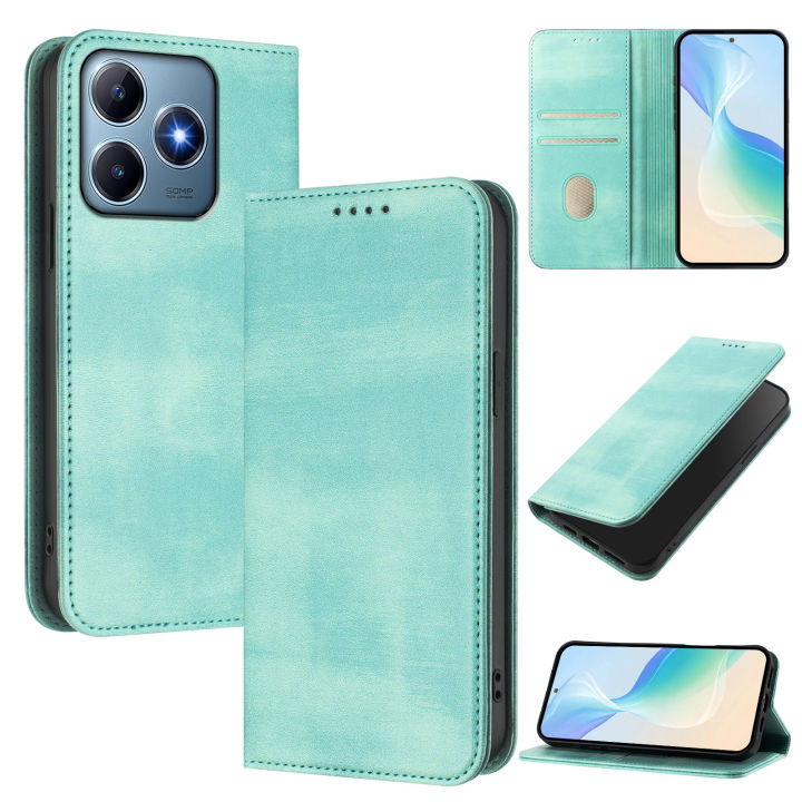 NEW%20lthmy%20for%20Realme%20C63%204G/Realme%20C61%204G/Realme%20Note%2060%20Wallet%20Case%20Vintage%20Leather%20Cover%20with%20Card%20Holder%20Kickstand%20Magnetic%20Closure%20Flip%20Case%20-%20Image%202