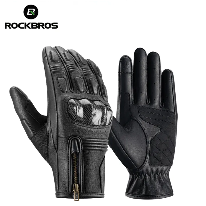 ROCKBROS%20Motorcycle%20Gloves%20Goat%20Leather%20Thick%20Padding%20Soft%20Sensitive%20Touchscreen%20Cycling%20Gloves%20-%20Image%208