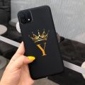 Crown Letters Cover CPH2349 Soft Silicone Shockproof Phone Case For Oppo A16K Casing. 