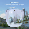 Motorcycle Anti-UV Anti-Scratch Helmets Lens Retro Bubble Visor Wind Shield Lens Un-iversal for Standard 3-Snap Open Face Helmets. 