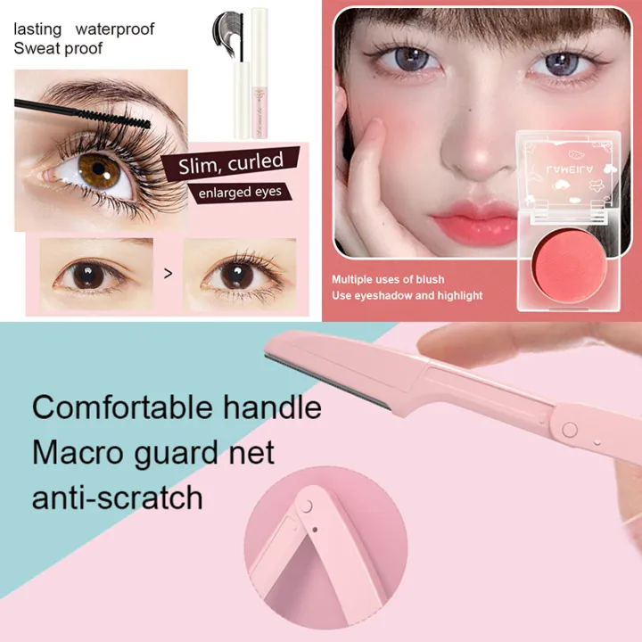 Lameila%2013%20Piece%20Face%20Makeup%20Set%20BB%20cream%20Eyeliner%20pen%20Eyebrow%20pencil%20Eye%20shadow%20Mascara%20Lipstick%20Set%20up%20powder%20Pre%20makeup%20lotion%20Eye%20shadow%20Powder%20blusher%20Eyebrow%20knife%20Eyelash%20curler%20Powder%20puff%20-%20Image%207