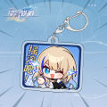 Honkai: Star Rail Game Merch Cute Emoji Acrylic Keychain Double Sided March 7th Dan Heng Bailu Collectbles. 