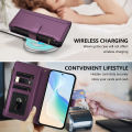 lthmy for Samsung Galaxy A22 5G Case Zipper Wallet Leather Flip Case with Card Holder Stand Phone Case. 