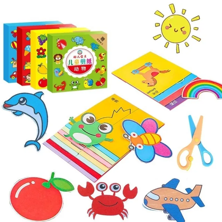 90Pcs%20Kids%20Fun%20Paper%20Cut%20Book%20Set%20Baby%20DIY%20Early%20Education%20Puzzle%20Color%20Animal%20Fruit%20Transportation%20Paper%20Cut%20Book%20Toys%20-%20Image%203