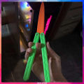 3D Gravity Radish Creative Folding Finger Game Plastic Knifes Luminous Version Butterfly Knife Decompression Toy. 